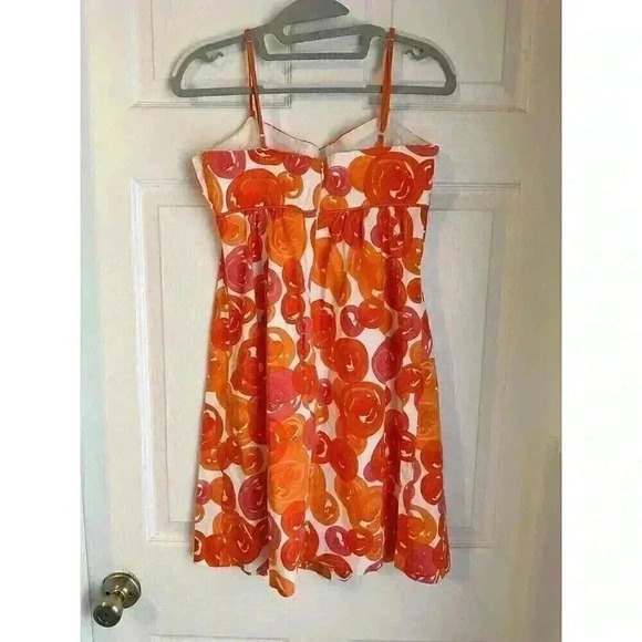 London Times Floral Coral Babydoll Dress size 4 Vacation, Dance, Casual, Spring - Picture 3 of 6
